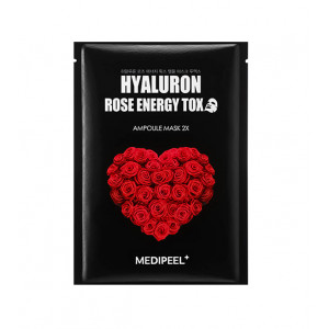 MEDIPEEL Hyaluron Rose Energy Tox Ampoule Mask Детокс-маска с экстрактом розы (30ml)